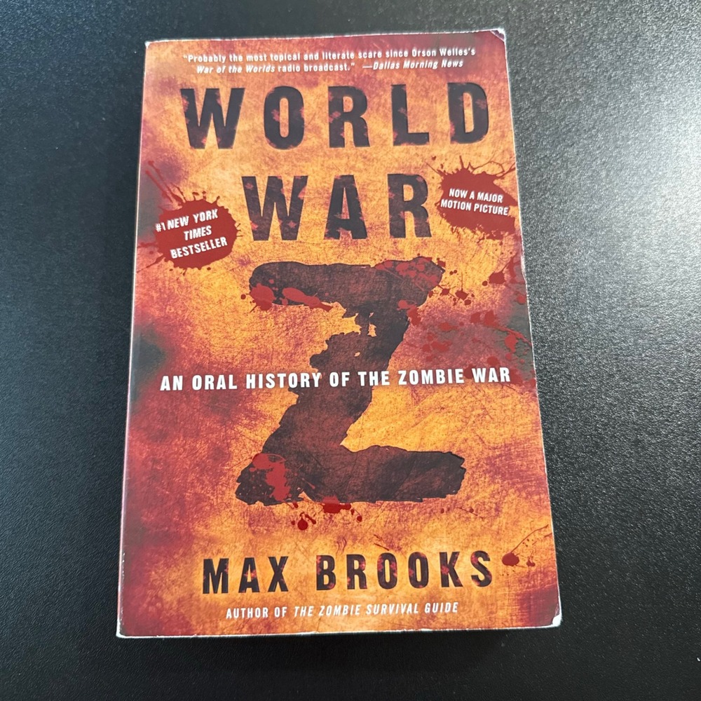 World War Z Max Brooks Zombie War Oral History Paperback Book